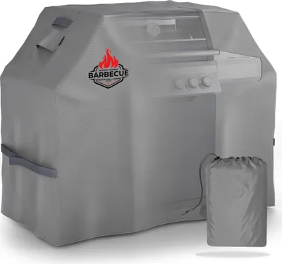 Produktbild von SANZARO BBQ Grill Abdeckplane Wasserdicht – 600D Oxford, Abdeckhaube für Weber Brinkmann Char Broil, Cover Grill Abdeckung Winterfest - 163x61x117cm