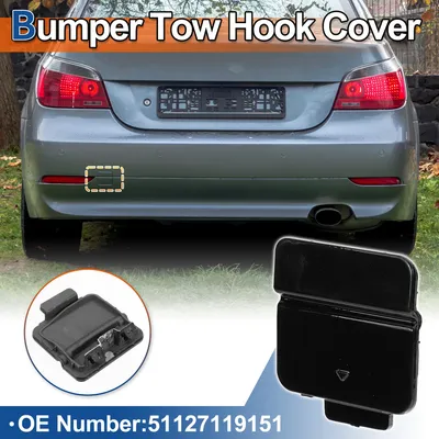 Image de Couvercle De Crochet De Remorquage De Pare-Chocs De Voiture Arriššre Noir AdaptšŠ Pour Bmw 525I 2004-2007 Pour Bmw 545I 2004-2005 No.51127119151 - Pack De 1.