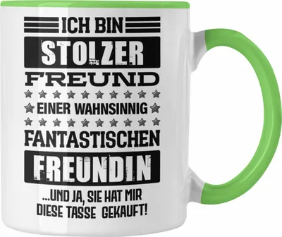 Produktbild von Trendation - Geschenk für Freund von Freundin Tasse Lustig Geburtstag Weihnachten Lustig Stolzer Freund (Grün)