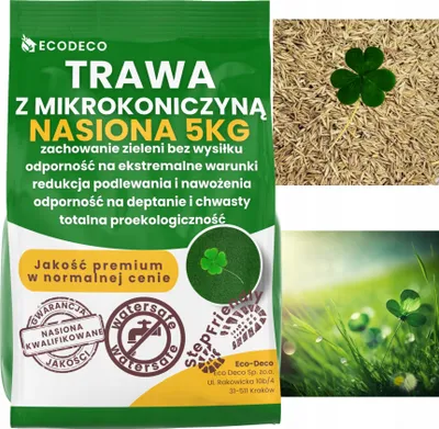 Zdjęcie produktu dla Nasiona trawy z mikrokoniczyną Pipolina, 5 kg na 200 m² – trawa odporna na suszę, samogęstniejąca – nasiona trawy do dosiewania wiosną