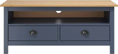 Obrázok produktu pre vidaXL TV skrinka Hill Grey 110x40x47 cm Masívne borovicové drevo