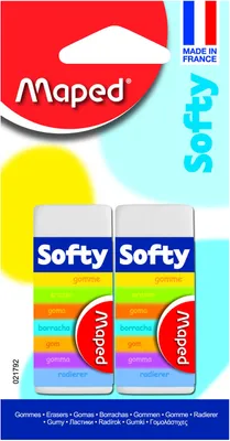 Obrázok produktu pre Maped - guma na ceruzky Softy stredná veľkosť, blister s 2 kusmi