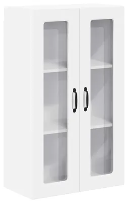 Immagine prodotto di vidaXL Armadio a muro in vetro PORTO Bianco 60 x 31 x 100 cm in materiale derivato dal legno