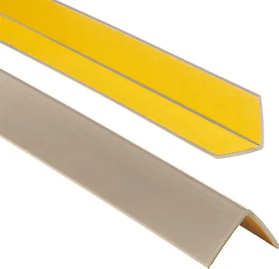 Produktbild von ProfiPVC Winkelprofil Selbstklebend Kunststoffwinkel aus PVC-Gummi, elastischer Kantenschutz, Eckschutzprofil, einfache Montage -30x30mm 0,70 m, Beige