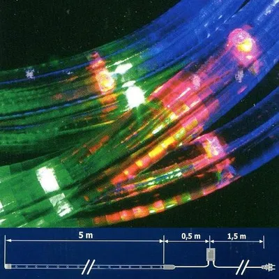Produktbild von LED Lichtschlauch Lichterschlauch 5m Blinkfunktion bunt NLED05C