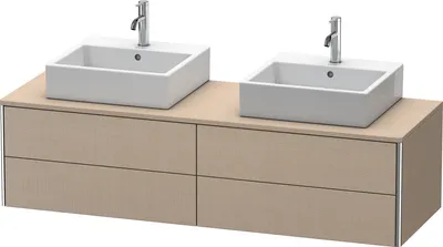 Produktbild von Waschtischunterbau XSQUARE 400x1600x548mm, für 2 Becken leinen leinen