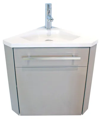 Produktbild von ONDEE ZEN – Eck-Handwaschbecken NINO – 53 cm – Taupe – Lackiert – Wird als Bausatz geliefert