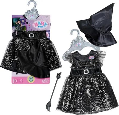 Obrázek produktu pro BABY born Witch 43cm, Kostým pro panenky, 3 rok/roky