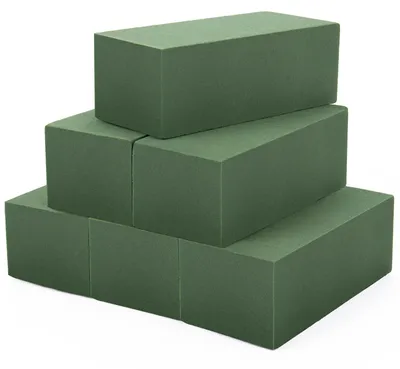 Blumenschwamm-Set, 6 Stück, 20 x 9 x 6 cm, Steckschaum