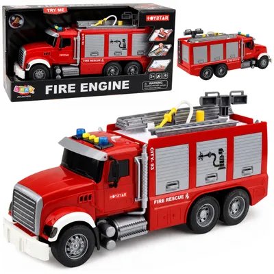 Image de Sons de lumières de tuyau d'eau d'échelle extensible de service d'incendie de camion de pompiers