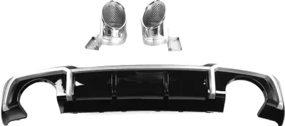 Produktbild von Für RS3 Auto-Heckstoßstangen-Diffusorlippe für ABT-Auspuffspitze, passend für A3/S3 8V Sportback 2017–2020, Chrom