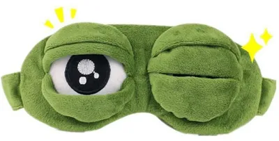 Produktbild von Niedliche Frosch-Schlafmaske, grünes Cartoon-Motiv, 3D-Frosch-Augenklappe, lustige und kreative Cartoon-Frosch-Schlafmaske für Reisen