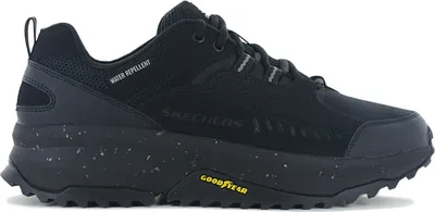 A black Skechers Bionic Trail shoe is shown from the side against a white background.