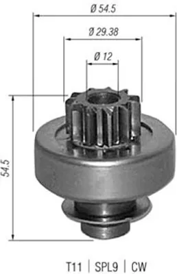 Produktbild von MAGNETI MARELLI 940113020347 Anlasser-Ritzel AMB0347