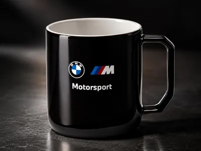 Produktbild von BMW M Logo Tasse – schwarz glänzend, 350 ml LIMITED EDITION