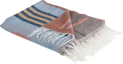 Produktbild von BELIANI Decke Mehrfarbig 130 x 170 cm Abstraktes Motiv mit Fransen für Wohnzimmer Schlafzimmer Sofa Sessel