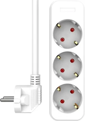 Image de Multiprise ELRO ES103, 3 prises, câble de 1,5 m, protection enfant, 3680 W