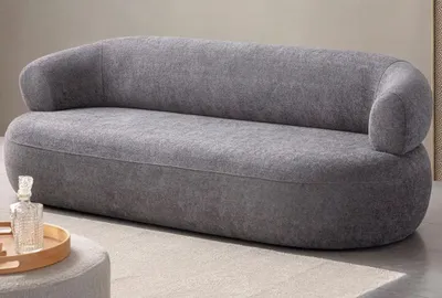 Produktbild von Hanah Home, Roma - Dark Grey, 3-Sitzer-Sofa, Dunkelgrau, 100 % Polyester, 230 x 70 x 70 cm