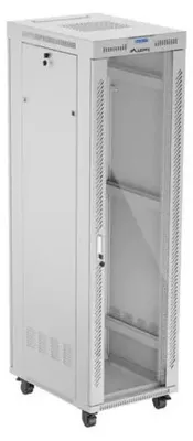Produktbild von Lanberg FF01-6842-12SL, Freistehendes Gestell, 42U, 1200 kg, Sperrschloss, Ablageschienen, Lenkrollen