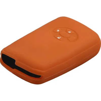 Produktbild von PhoneNatic Silikon Schlüssel Hülle kompatibel mit der Toyota Yaris / Corolla 4-Tasten Fernbedienung in orange Funkschlüssel 4-Key