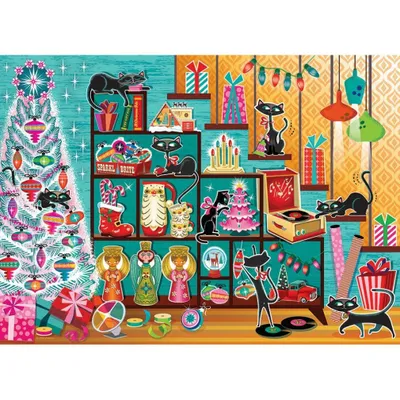 Zdjęcie produktu dla Cobble Hill Christmas Cats, 1000 szt.