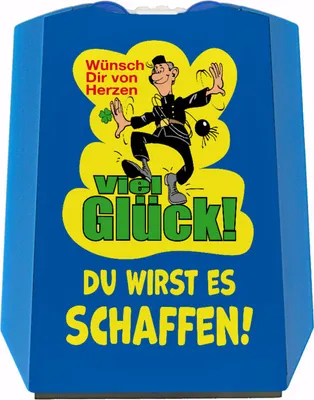 Produktbild von Kaminfeger Parkscheibe mit Spruch: Viel Glück! Du schaffst es!