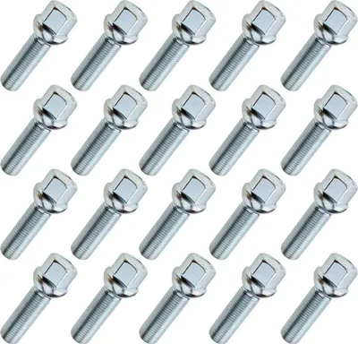 Immagine prodotto di 20x Bullone ruota M14x1,5x35, giunto sferico, filettatura 35mm chiave 17, per Audi Mercedes VW Seat Skoda