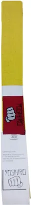 Image de Ceinture de karaté/judo Yosihiro 100 % coton jaune ADULTE