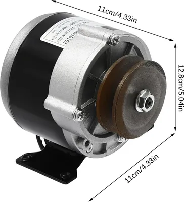 Image de Moteur électrique avec kit de poulies - 12 V - Faible vitesse - Couple élevé - Pour applications industrielles - Gris
