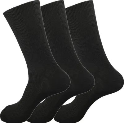 Produktbild von 3 Paar Socken in klassischer Form Freizeit Anzug Business; 39-42 Schwarz