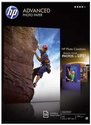 Produktbild von HP Advanced Fotopapier A4 glänzend 250 g/m² 25 Blatt