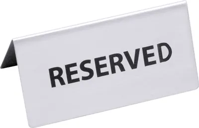 Produktbild von Reserviert-Aufsteller mit englischem Text:  RESERVED