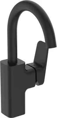 Produktbild von Ideal Standard Waschtischarmatur Ceraplan ohne Ablaufgarnitur H200, hoher Auslauf, Ausladung 145mm BD234XG Schwarz (Silk Black)
