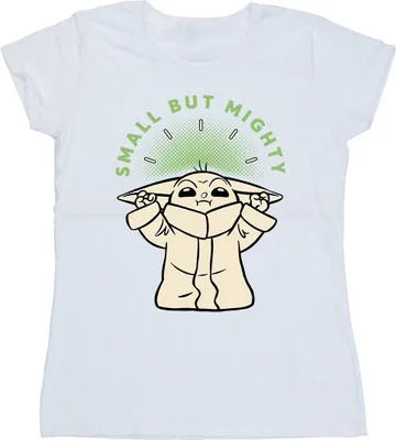 Produktbild von Star Wars - "The Mandalorian Small But Mighty" T-Shirt für Damen BI43311 (M) (Weiß)