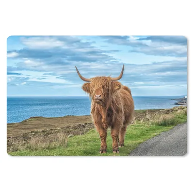 Produktbild von MuchoWow® Mauspad Mousepad Schottische Highlander - Wolken - Landschaft 27x18 cm - Mousepads - Maus Mat - Pad - Mausunterlage - Büroartikel - Desk Matten