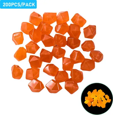 Produktbild von 200 Stueck im Dunkeln leuchtende Steine Leuchtsteine Diamantfoermige fluoreszierende Steindekoration fuer Aquarium, Wasserlandschaft, Aussenhof, Landschaft, Garten, Gehweg