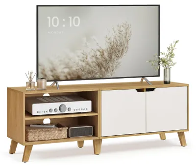 Produktbild von VASAGLE TV-Schrank, 140 cm lang, für Fernseher bis zu 65 Zoll, mit 2 Türen