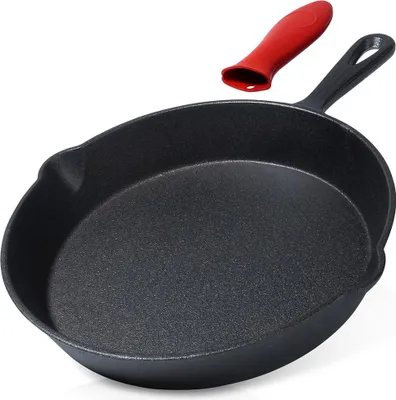 Produktbild von Gusseisenpfanne für Gas, Induktion, Grill, Kamin, für Backofen, Platte 25 cm