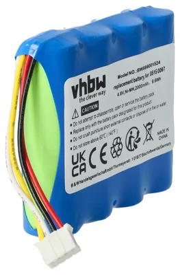 Produktbild von vhbw Akku kompatibel mit Testo 454 Control, 350 Control Gaswarngerät, Eingasmessgerät (2000 mAh, 4,8 V, NiMH)
