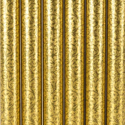Obrázok produktu pre Zlatý barokový darčekový papier – 300 x 70 cm – 6 rolí