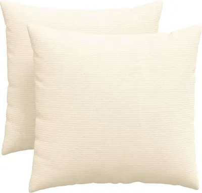 Obrázok produktu pre vidaXL Vankúše na pohovku 2 kusy krémové 50 x 50 cm manšestr