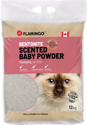Immagine prodotto di Lettiera per gatti Flamingo Bentonite con Talco 12kg Taglia Unica