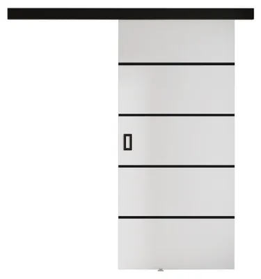 Produktbild von MIRJAN24 Schwebetür Werdi Plus, Stilvoll Zimmertür, Wohnzimmer, Praktisch (Größe: 80 cm, Farbe: Weiß)