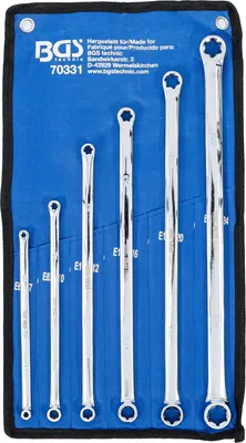 Obrázek produktu pro BGS technic Double Ring Spanner Set with E-Type Ring Heads, 1,32 kg