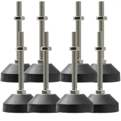 Produktbild von Maschinenfuß/Stellfuß/Nivellierfuß/Gelenkfuß, höhenverstellbarer Tellerfuß Ø 50mm für Konstruktionsprofile, Maschinen, Möbel (8, M8 x 80mm)