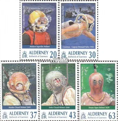 Produktbild von Briefmarken GB - Alderney 1998 Mi 116-120 (kompl.Ausg.) postfrisch Tauchverein