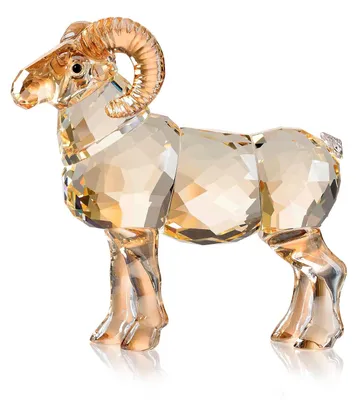 Kristallgeit-Figur, Gold, Tischdekoration, Wohnaccessoire