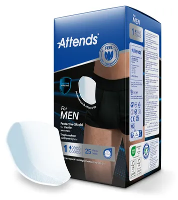 Produktbild von Attends for men Shield 1 Box 25 St