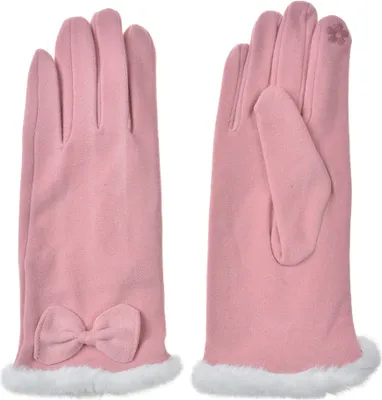 Produktbild von Clayre & Eef Winterhandschuhe 9x23 cm Rosa Polyester
