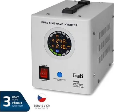 Zdjęcie produktu dla Zasilacz awaryjny GETI GEP500 sine 500W